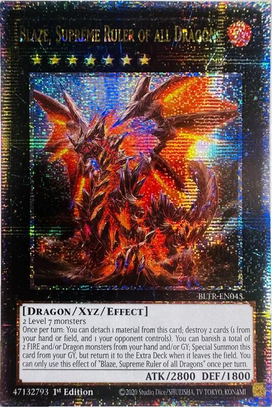 Blaze, Supreme Ruler of all Dragons (Quarter Century Secret Rare) - Battles of Legend: Terminal Revenge (BLTR)