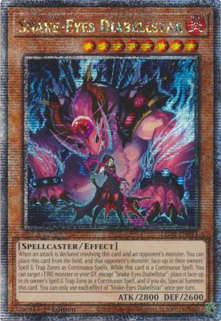 Snake-Eyes Diabellstar (Quarter Century Secret Rare) - Legacy of Destruction (LEDE)