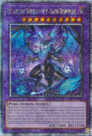 Veidos the Dragon of Endless Darkness (Quarter Century Secret Rare) - Legacy of Destruction (LEDE)